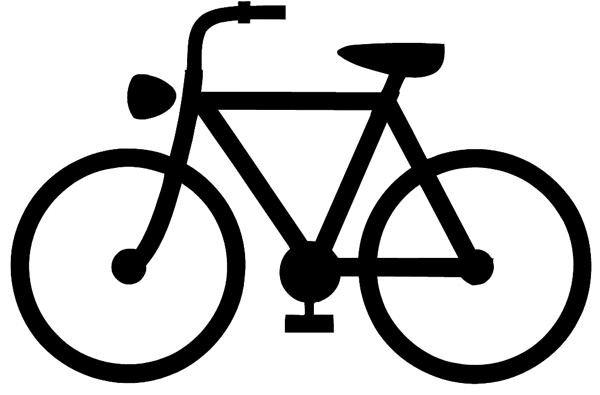 Bicycle silhouette vinyl sticker. Customize on line.      Bicycles Motorcycles 009-0105  